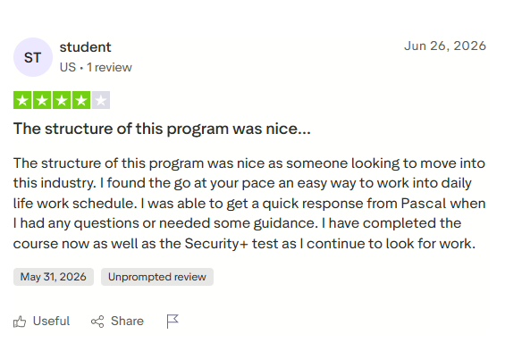 Review on Trustpilot · Coding Temple