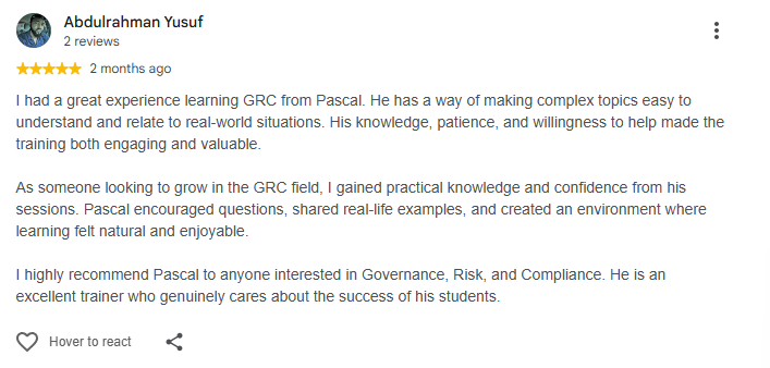 Review by Abdulrahman Yusuf on Google review