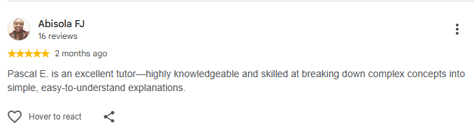 Review by Abisola FJ on Google review